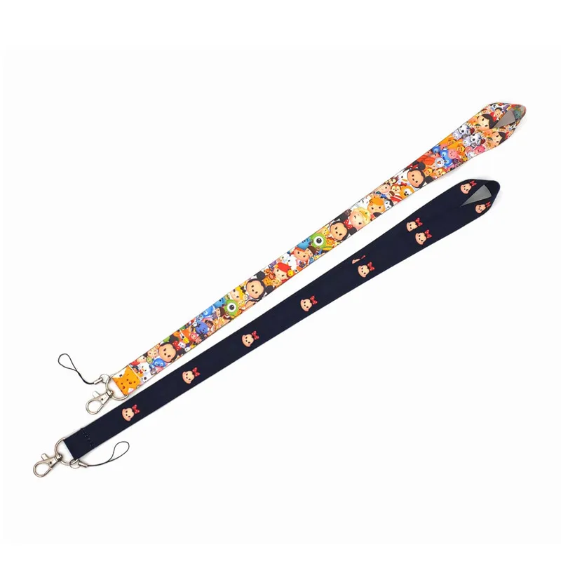 10Pcs การ์ตูน Disney Minnie Mickey เชือกโทรศัพท์คีย์ ID Card สายคล้องคอของเล่น Action Figure ของเล่นสำหรับเด็กคอลเลกชันของขวัญ