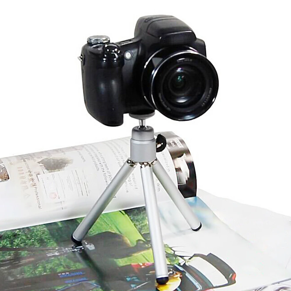 Настольный мини-штатив из алюминиевого сплава, белый/черный, 3 секции, держатель для камеры проектора