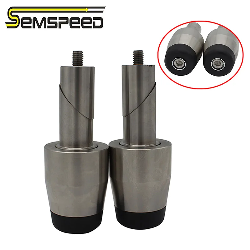 SEMSPEED 7/8‘’22mm Stainless Steel  Motorcycle Handle Grip End Plugs For Honda Ducati Yamaha Kawasaki KTM exc SUZUKI BMW S1000RR