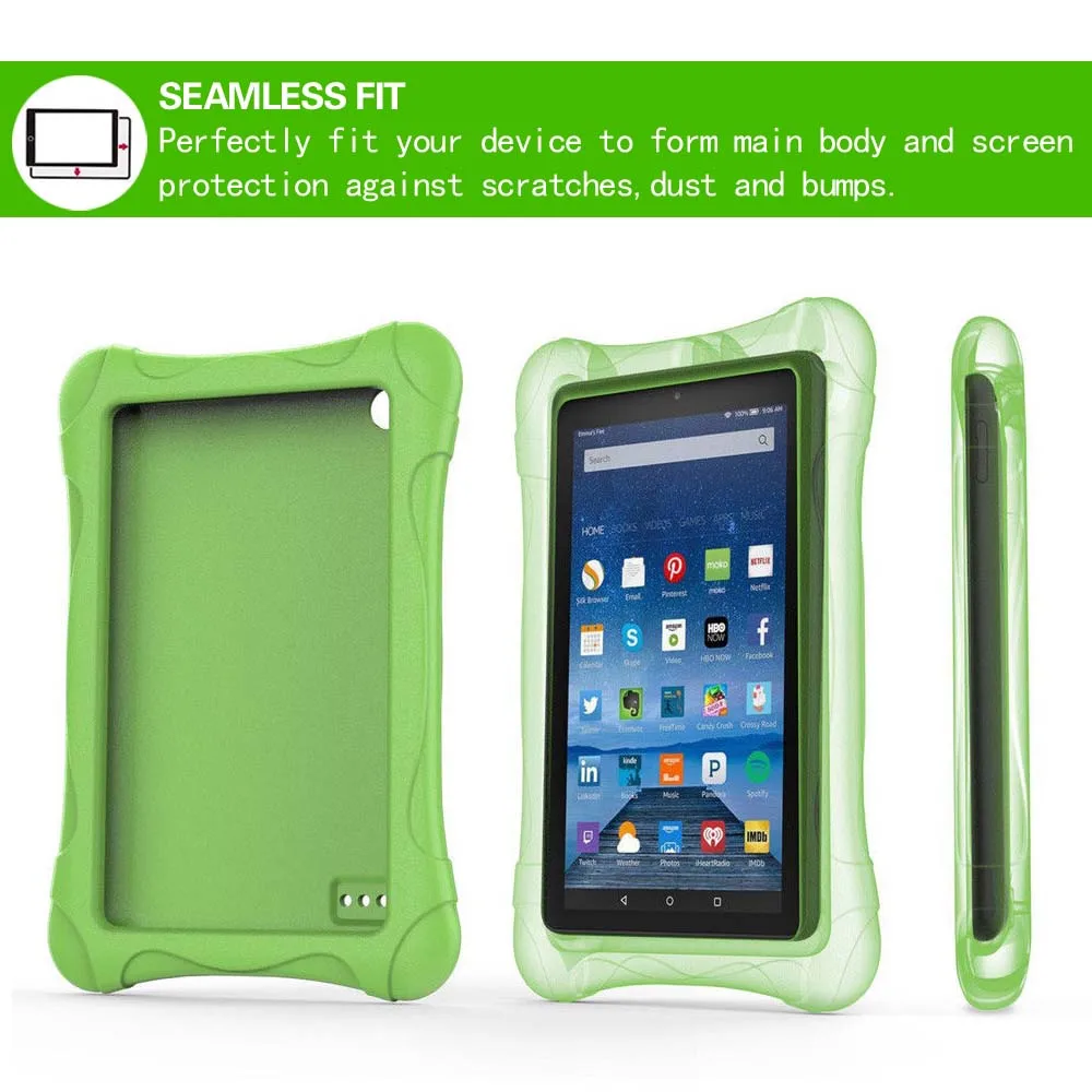 Tablet Cover Case For Fire 7 (5th Gen 2015)/(7th Gen 2017)/(9th Gen 2019) Anti-fall EVA Tablet Case+Stylus