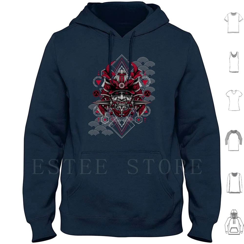 Red Oni Hannya Mask Demon Japan Hoodies Long Sleeve Oni Demon Japan Japanese Anime Mecha Hannya Tattoo Manga Oni