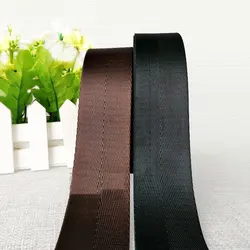 Hot 3 Yards 32mm High Quality Black Brown Strap Nylon Webbing Herringbone Pattern Knapsack Strapping Sewing Bag Belt Accessories