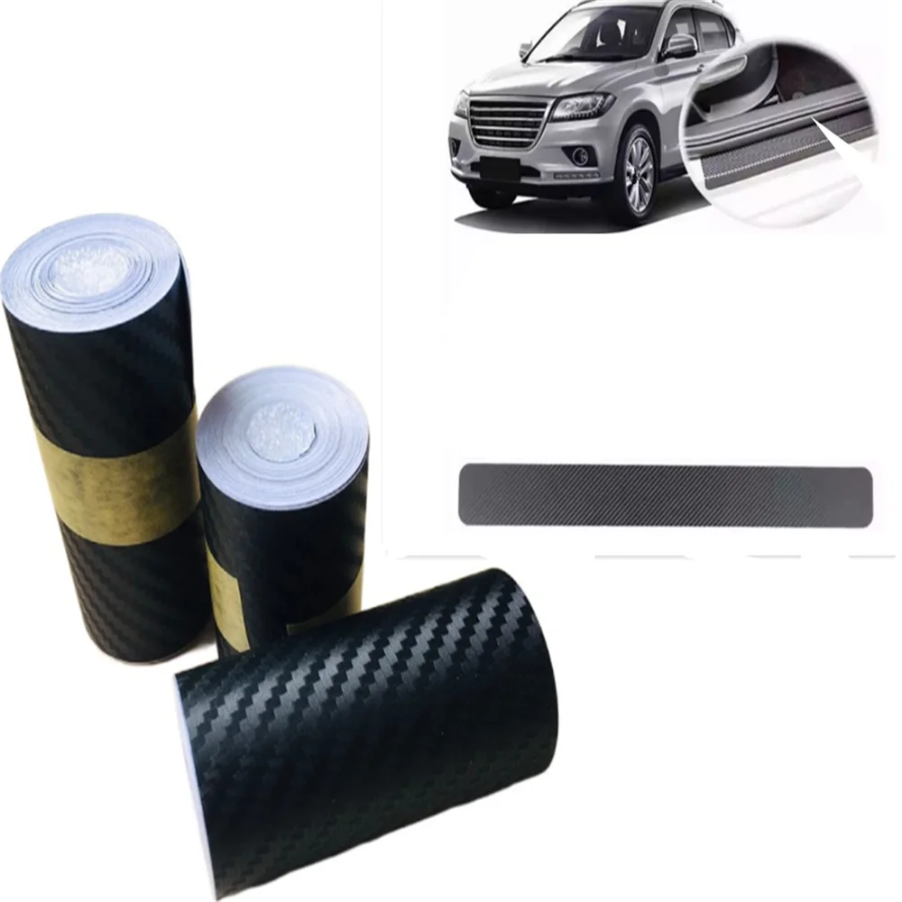 Car carbon fiber threshold sticker for Peugeot 206 307 406 407 207 208 308 508 2008 3008 4008 6008 301 408