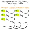 5pcs 10g green
