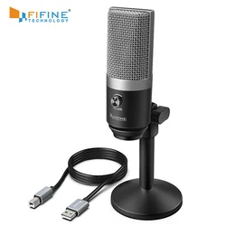 Microfono USB FIFINE per laptop e computer per la registrazione di Streaming Voice overs Podcasting per Audio e Video K670