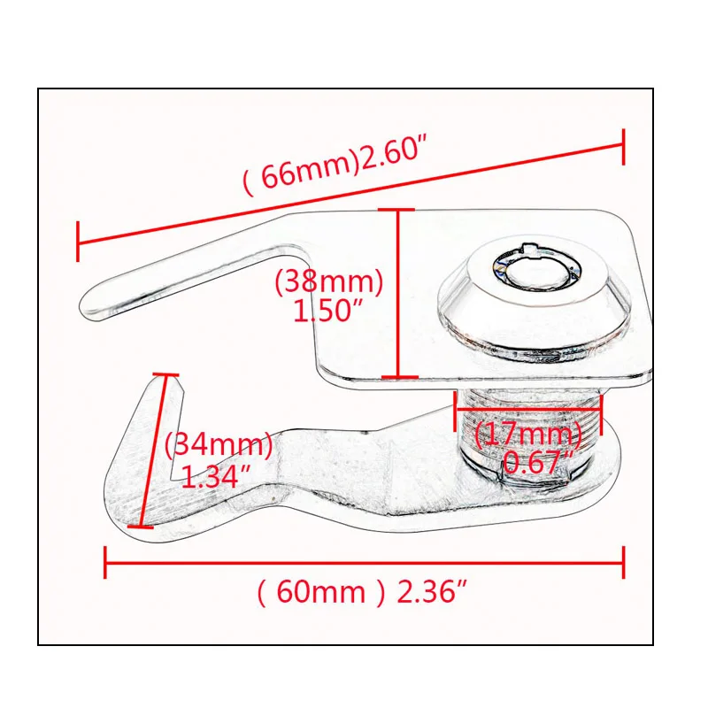 The old tail box lock of motorcycle is applicable to the tail box lock edge box lock accessories of Harley gliding Road King 93-