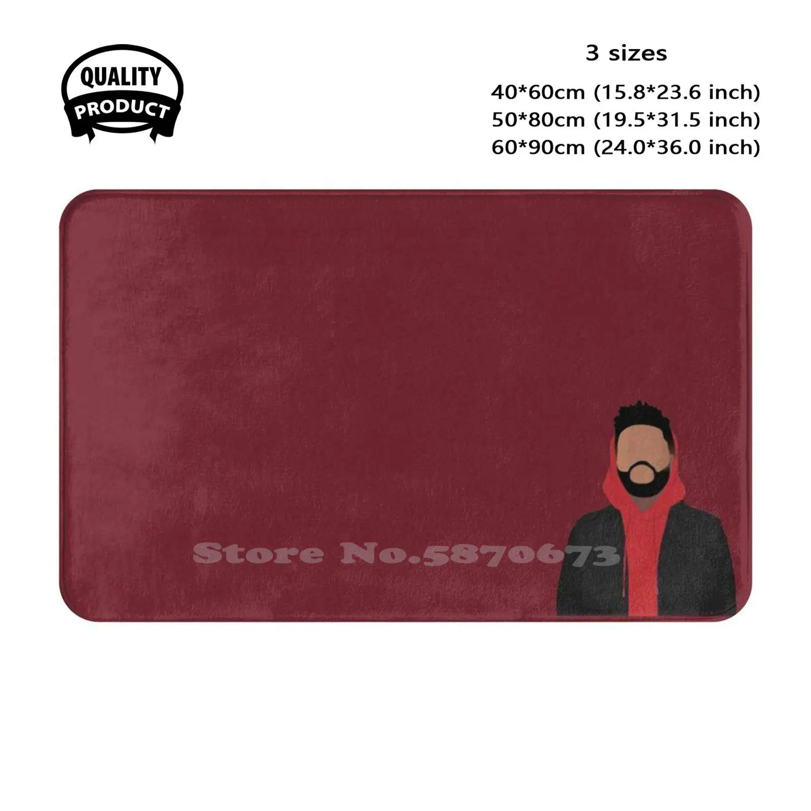 

The Weeknd Illustration Soft Cushion Home Carpet Door Mat Car Rug The Weeknd Xo Toronto Vector Illustration