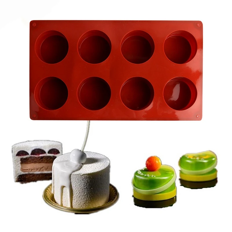 3D Silicone Mold 6 Holes Pudding Cupcake Art Cake Mould Baking Pastry Mousse Chocolate Mold Cake Tools