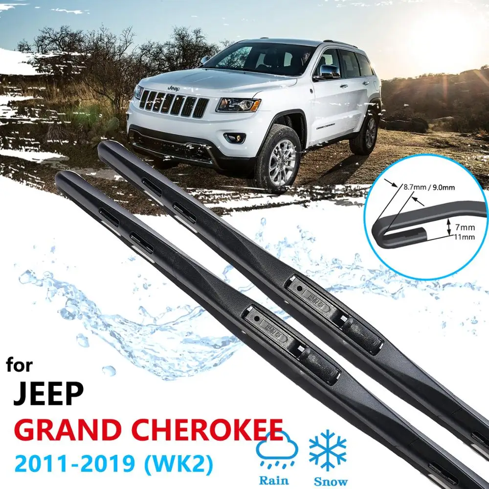 

for Jeep Grand Cherokee WK2 2011~2019 Car Wiper Blades Front Window Windscreen Windshield Wipers Car Accessories 2012 2013 2014