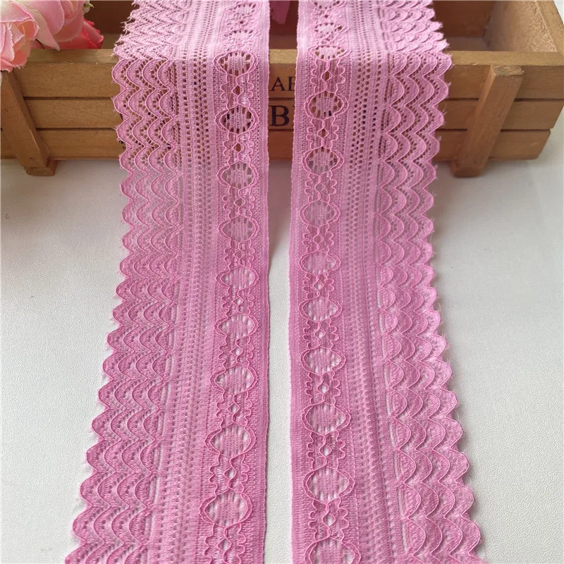 5 yards/lot Elastic Lace Ribbon Elastic Lace Trim DIY Crafts African Lace Fabric for Sewing Clothes Underwear Accessories