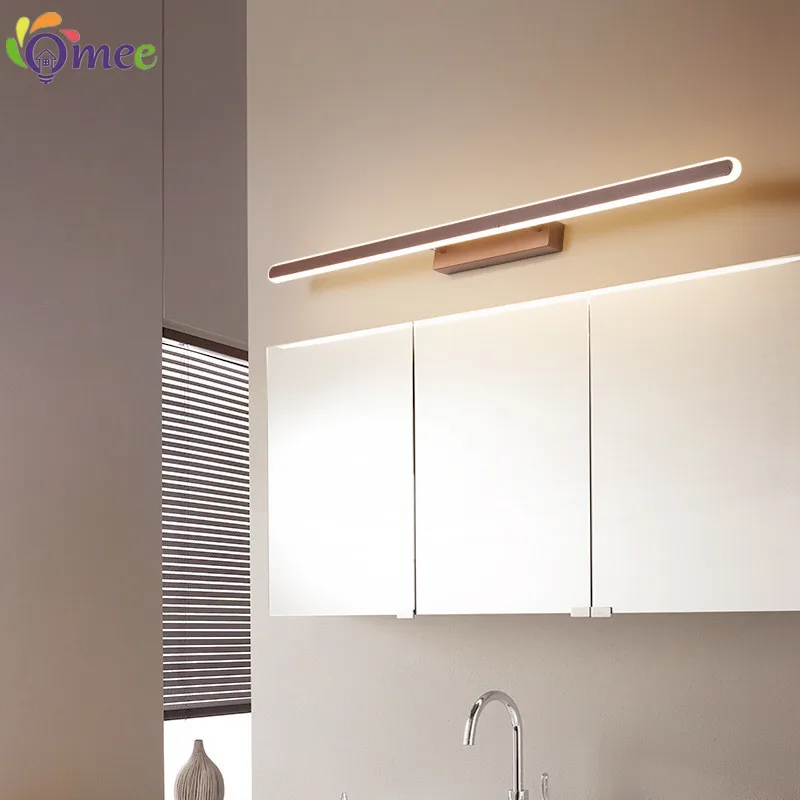 Đèn Led Hiện Đại Gương Đèn Đèn Gương Phòng Tắm Đèn Treo Tường Sconce Chiều Dài 40Cm 800Mm Màu Nâu Kết Thúc Nhà KHÁCH SẠN Chiếu Sáng