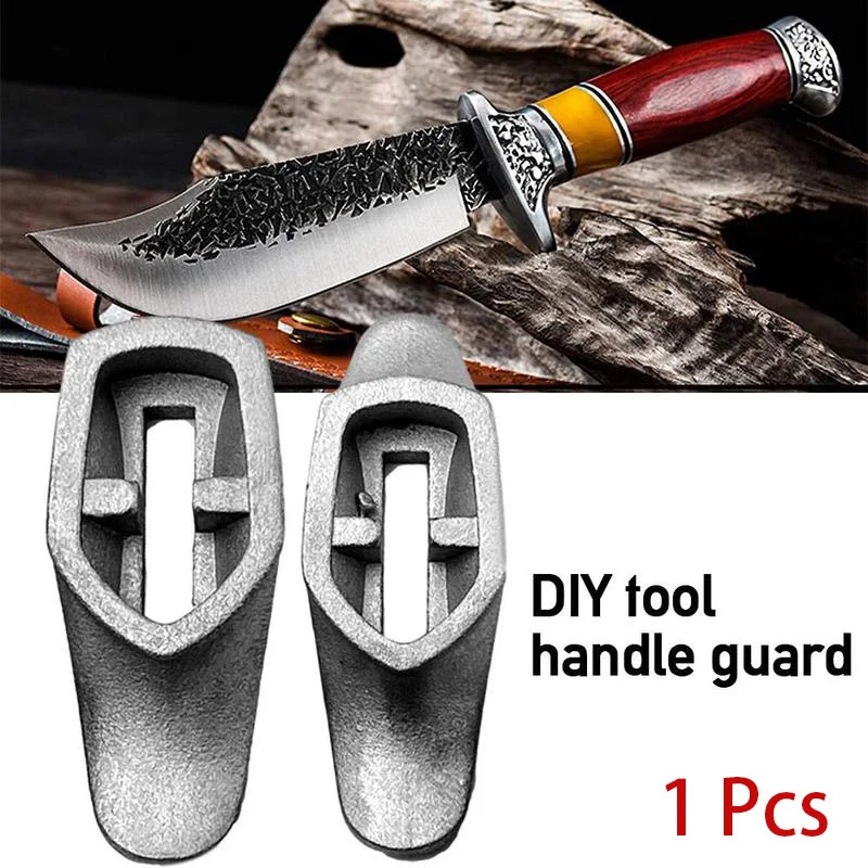 

1pc Stainless Steel DIY Making Knife Handle Hand Guard Protect Knife Embryo Make Accessories Tools Pommel Finger Bolster Casting