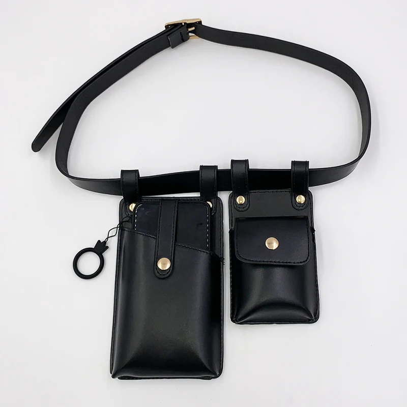 2021 New Two Piece Women\'s Bag Designer Belt Waist Bag Casual Cigarette Case Pocket Bag Female Luxury Mobile Phone Bag and Purse