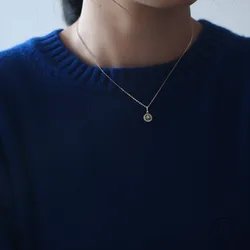 925 Sterling Silver Vintage Simple Destiny Compass Sun Flower Pendant Necklace Women Fashion Wedding Party Jewelry Accessories