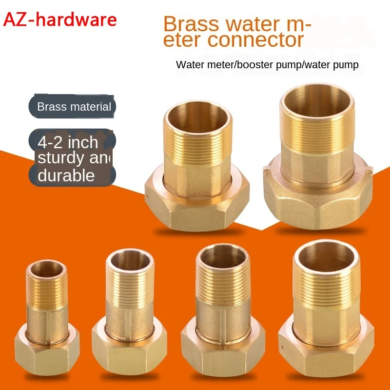 Pipe Fittings Connector accessories water meter copper connector 1/2 inch 3/4 inch inside and outside wire union