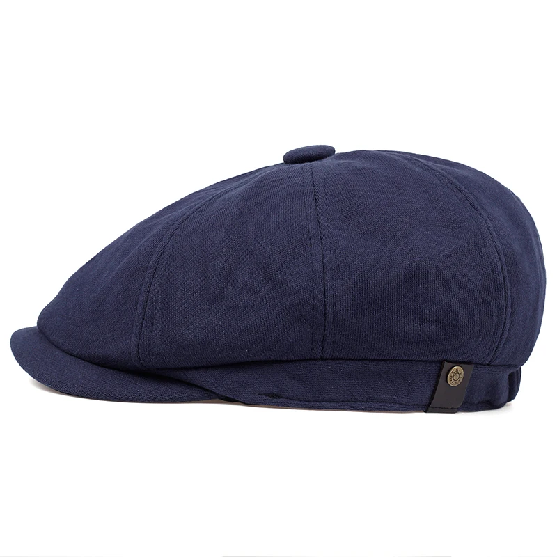 2019 Newsboy Cap Men's Twill Cotton Eight Panel Hat Women's Baker Boy Caps Retro Big Large Hats Male Boina Black Beret