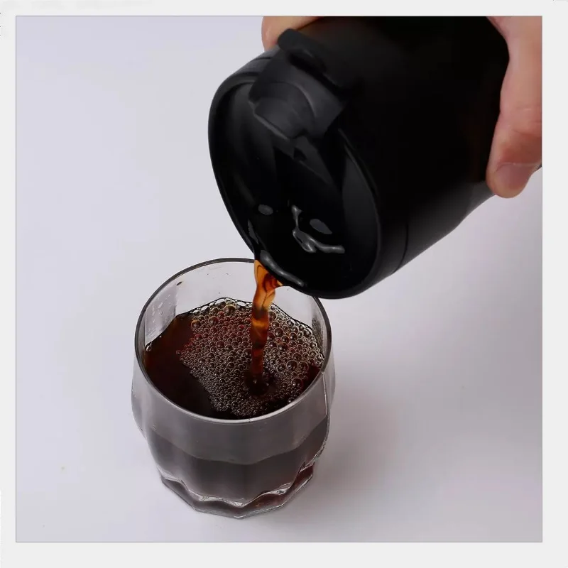 ที่เจาะด้วยมือแบบ gerinda elektrik เครื่องชงกาแฟแบบบูรณาการที่เจาะด้วยมือขนาดเล็กสำนักงานบ้านพกพาได้ (จำเป็นต้องเติมน้ำร้อน)