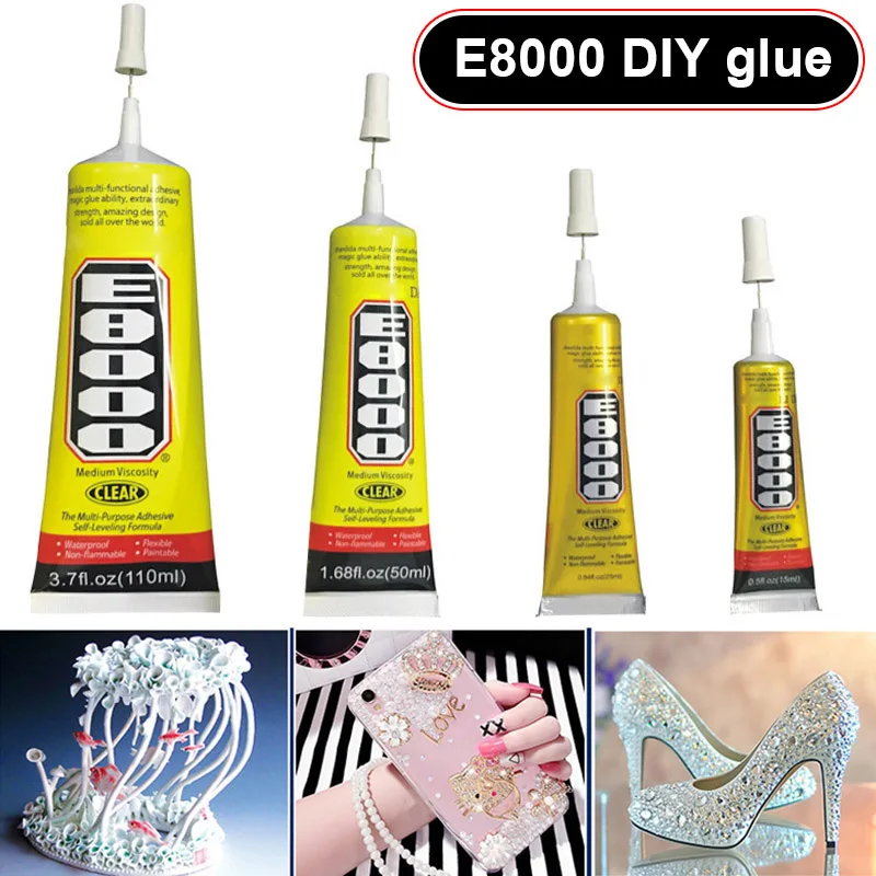 E8000 Clear Adhesive Sealant Glue for DIY Phone Border Diamond Clothes EL