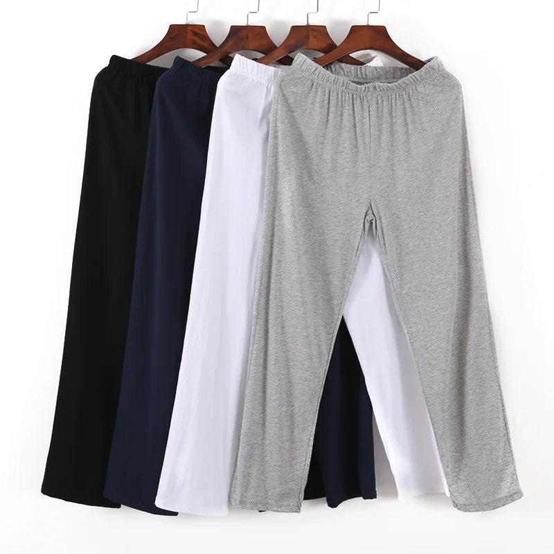 Men's Lounge Pants Soft cotton Sleep Bottoms long trousers Loose Casual Pajamas Summer Homewear sweatpants