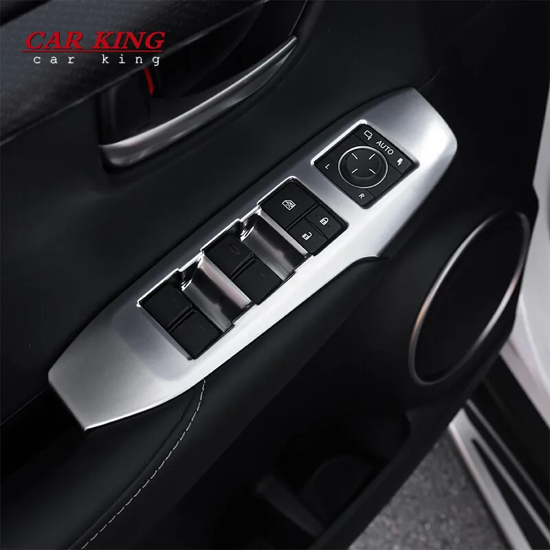 For LEXUS NX NX200T NX300H Accessories 2015 - 2019 Car Door Armrest Window Glass Lift Button Panel Cover Trim ABS Matte Styling