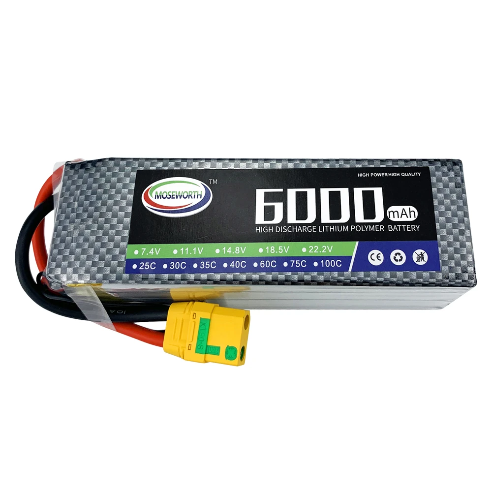 NEW 3S Lithium Batteries 11.1V 6000mAh 60C 75C 100C RC Toys LiPo Battery 3S For RC Helicopter Aircraft Car Drone