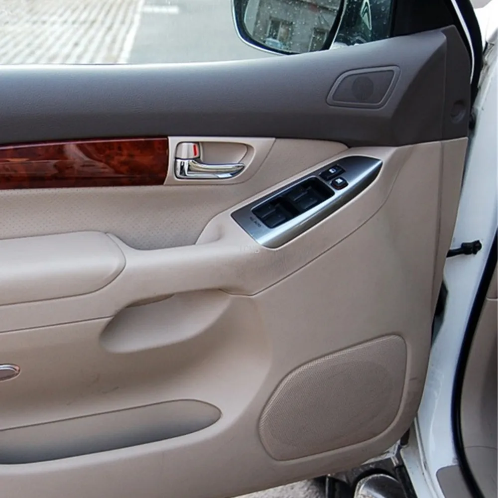 For Toyota Land Cruiser Prado 120 2003 2004 2005 2006 2007 2008 2009 Stainless Steel Glass Panel Accessories