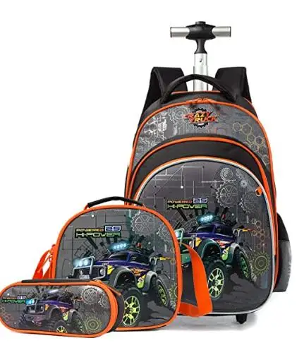 Children School Rolling backpack 3pcs Kids School Trolley Bags wheels Wheeled backpack for girls boys Travel luggage Trolley Bag