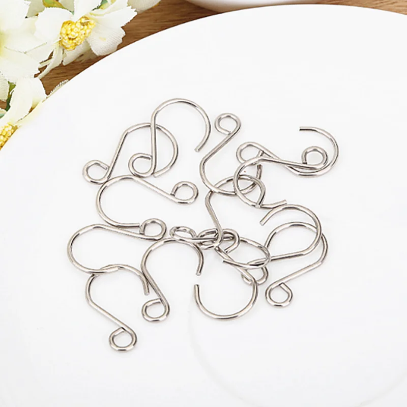 

200pcs/lot 22mm Metal Hanging Hooks For Crystal Prism Lighting & Curtain Ending Fitting Beads Chains