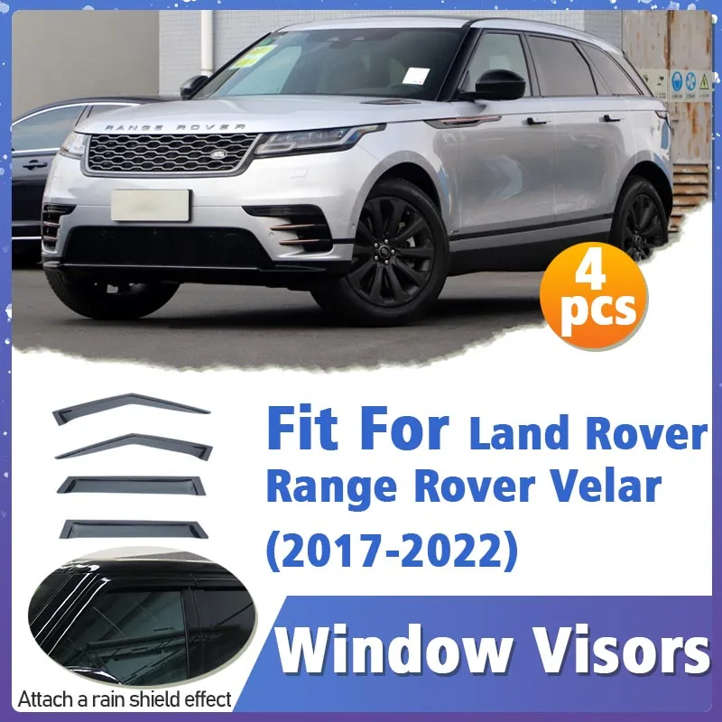 

Window Visor Guard for Land Rover Range Rover Velar 2017-2022 Vent Cover Trim Awnings Shelters Protection Sun Rain Deflector