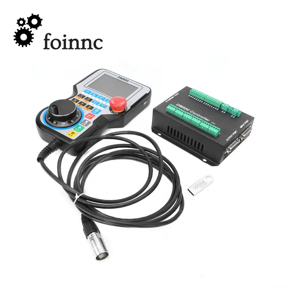 Imagem -04 - Cnc Handle Controller Dm800 Motion Control System Eixo 38 Polegadas Telas e Suporte Botão de Parada de Emergência Código g