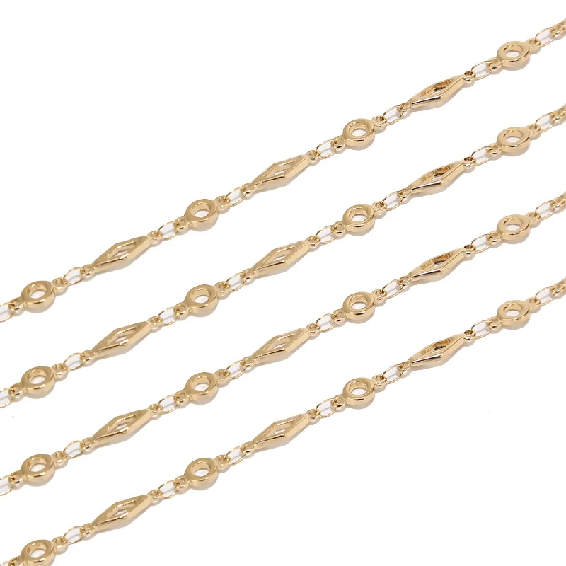 

Цепочка из нержавеющей стали 3 м, позолоченная, 4 мм, призматические круглые звенья, цепочки «сделай сам», для изготовления ювелирных изделий, ожерелья, аксессуары ручной работы