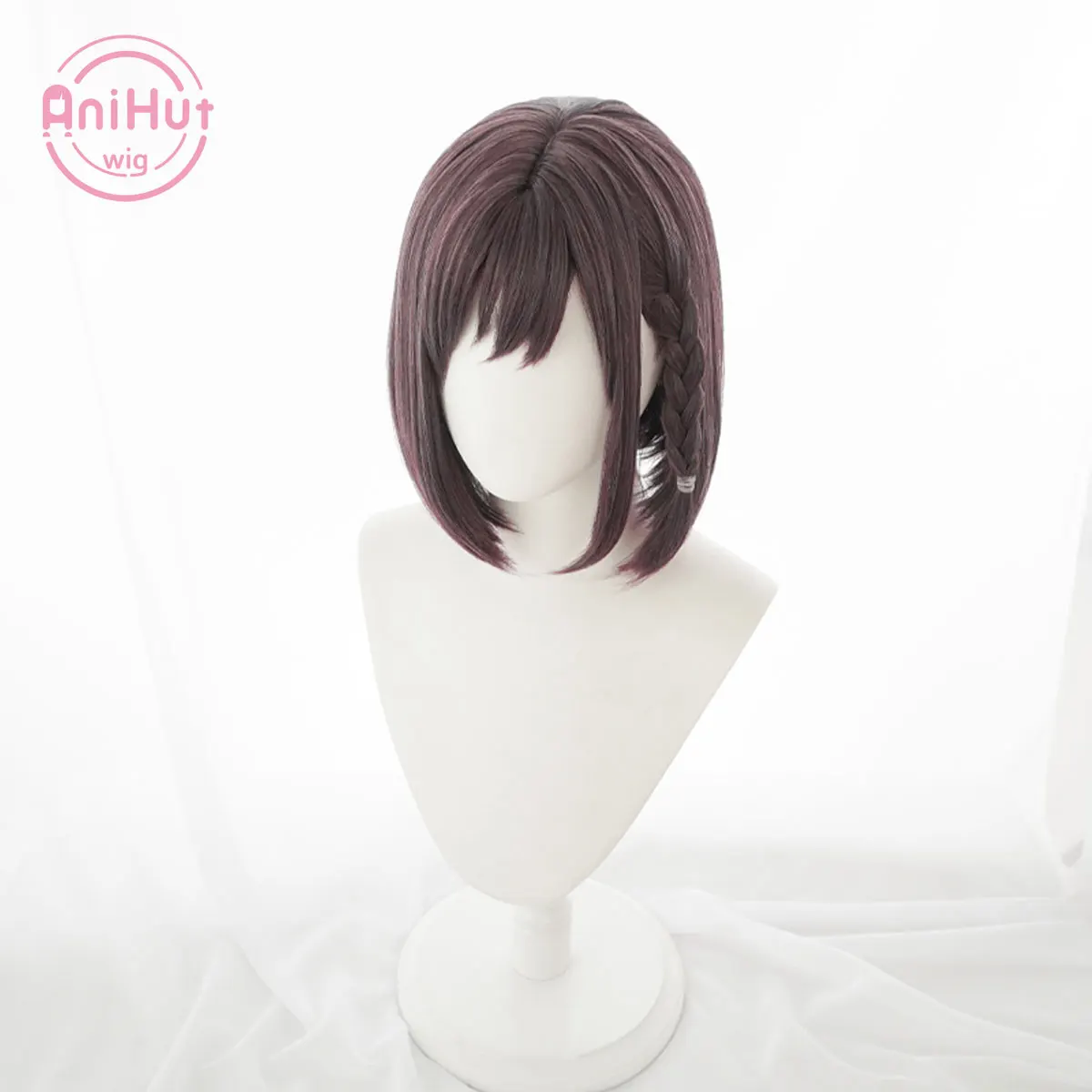 【AniHut】Shinonome Ena Brown bobo Lolita Cosplay Wig Project SEKAI COLORFUL STAGE! Straight Heat Resistant Synthetic Cosplay Hair