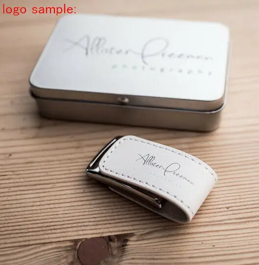 New Shell Pattern Leather USB 2.0 Personalized Custom Flash Drive Photography Studio Wedding Gift with Packing