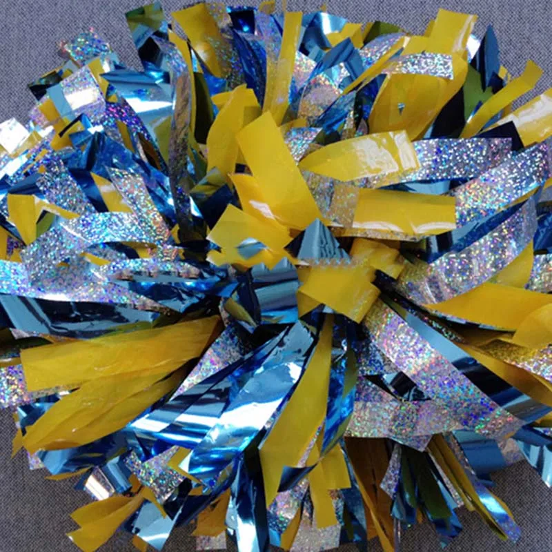 1piece, Cheerleader Pom Poms, Baton Handle Practice Pom Pom Poms, Custom Color, 3/4 