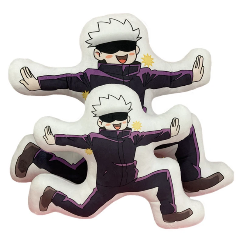 Anime Jujutsu Kaisen Plush Pillow Jujutsu Kaisen Gojo Satoru Action Figure Doll Cartoon Jujutsu Kaisen Pillows Soft Stuffed Toys