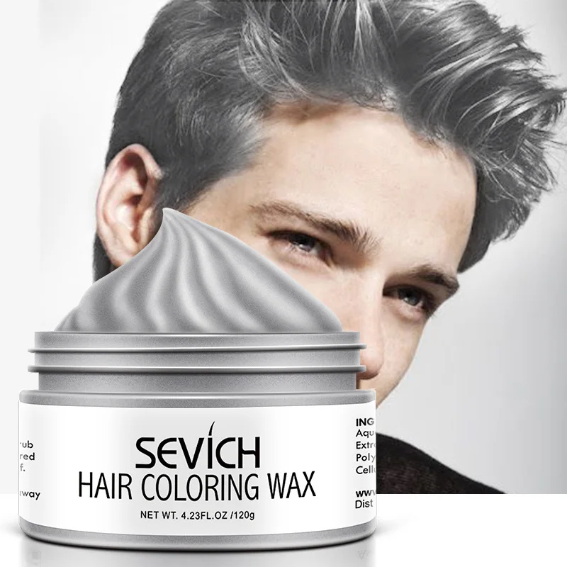 

Sevich 9 colors Hair color wax Strong And Hold Unisex Hair Wax Black Color Hair Clay Temporary Hair Dye For Hair Styling