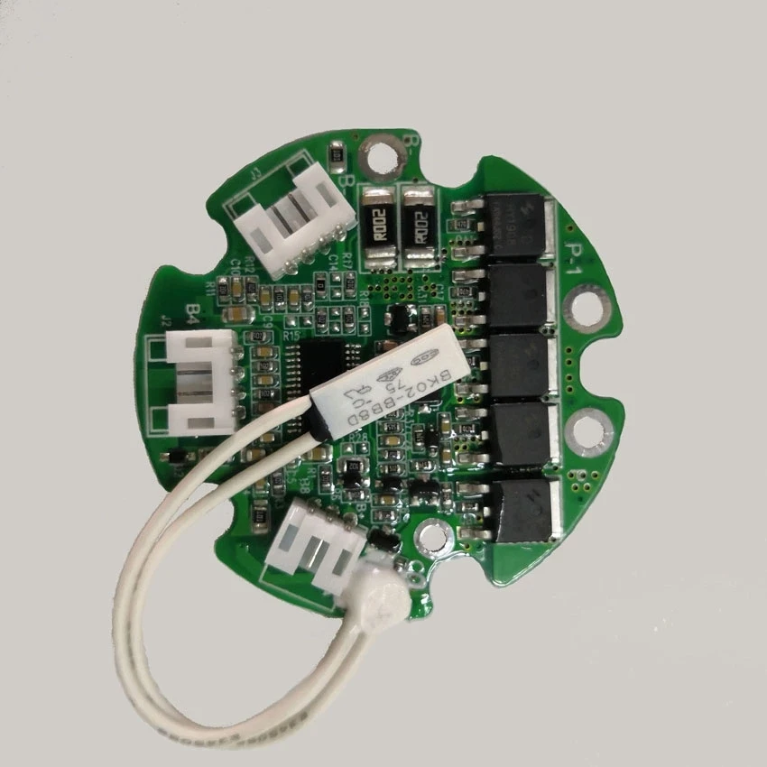split port 10S 36V 20A round bms for bottle battery pack for charge and discharge with temp sensor