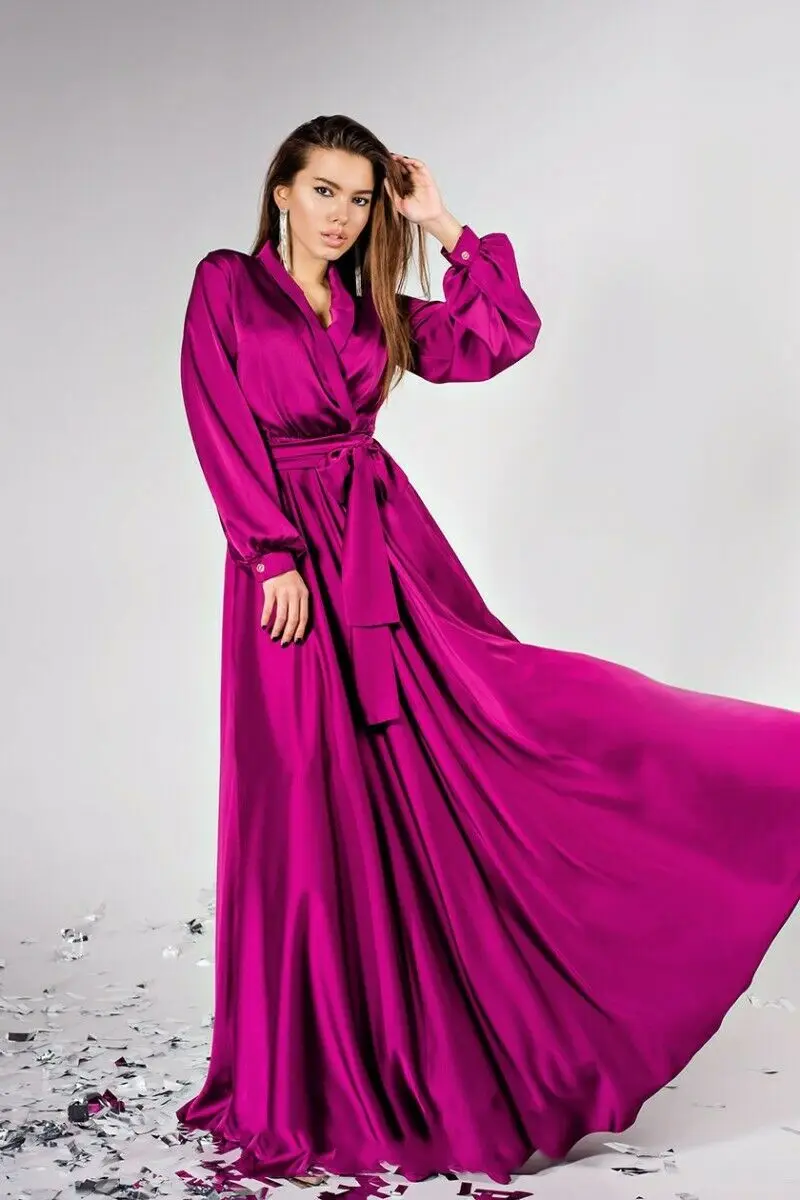 Bridal Gown Women Robe Wedding Dresses Silk Satin Nightdress Nightgown Sleepwear