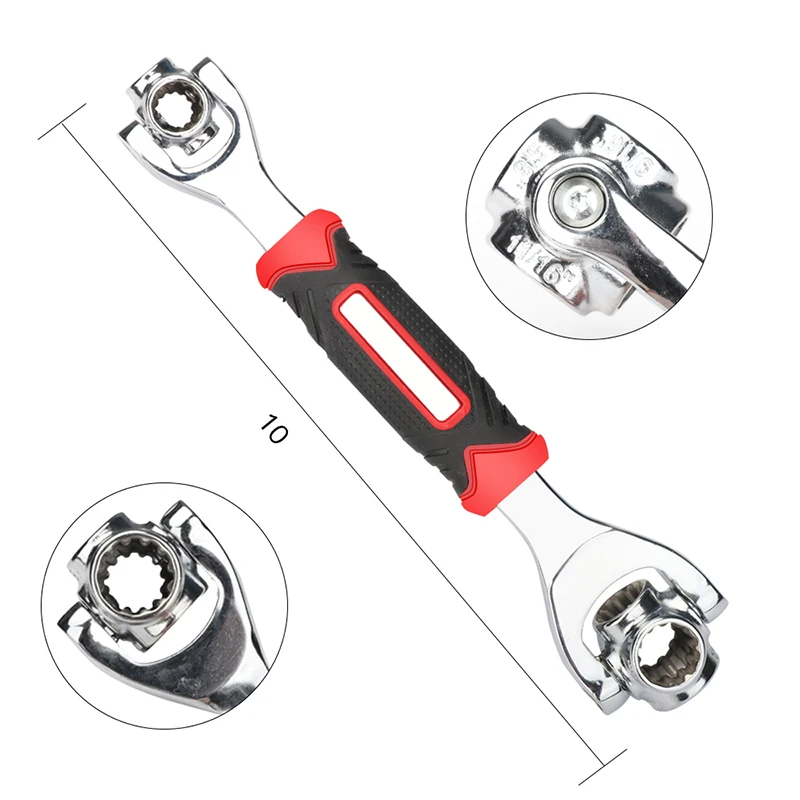 AIRAJ 8/52-in-1 Tiger Wrench Hand Tools Socket Works with Spline Bolts Torx 360 Degree Universal Furniture Car Repair Spanner