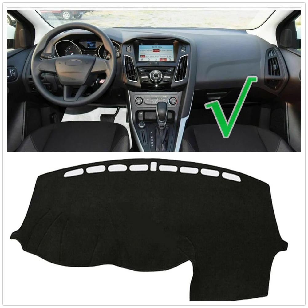 

For Ford Focus MK3 2012-2018 Dashboard Carpet Pad Shade Non-Slip Dash Board Cover Center Console Panel Heat Proof Mat Strip Trim