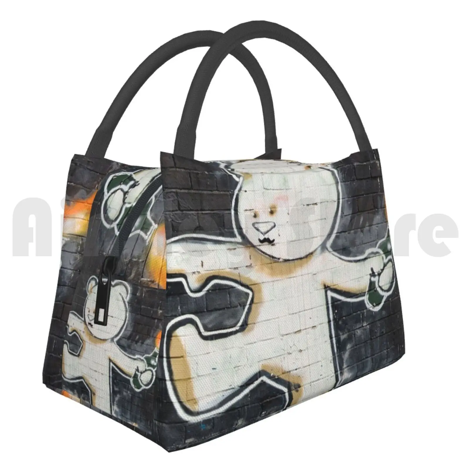 

Cooler Lunch Bag Picnic Bag Banksy Bear Banksy Graffiti Street Art Edgy Bear Teddy Teddy Bear Anarchy Banksy Art