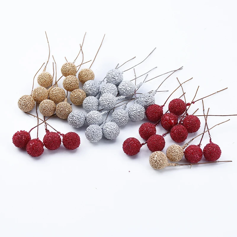 50/100 قطعة الاصطناعي بولي ايثيلين الكرز الفواكه الزفاف الديكور الزهور إكليل عيد الميلاد غرفة المنزل ساحة لتقوم بها بنفسك صندوق هدايا الدعائم اكسسوارات #6