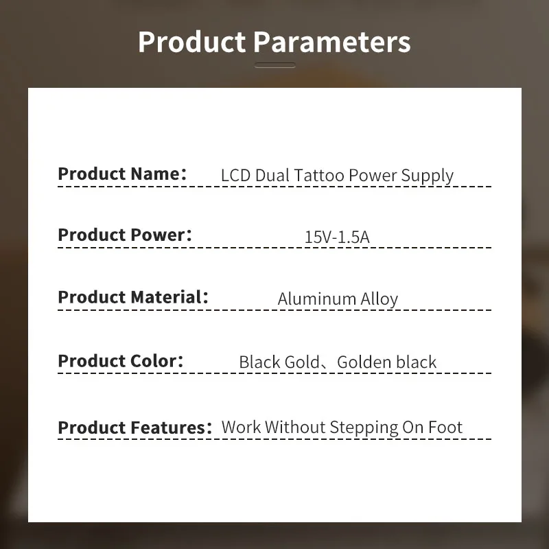 LCD 문신 전원 공급 장치, 전문 디지털 듀얼 문신 전원, 문신 기계용