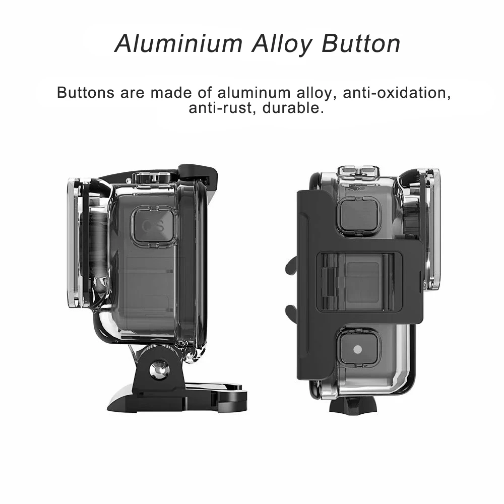 กันน้ำใต้น้ำสำหรับ GoPro Hero 5 6 7 สีดำดำน้ำกีฬา Action mount ชุดอุปกรณ์เสริม