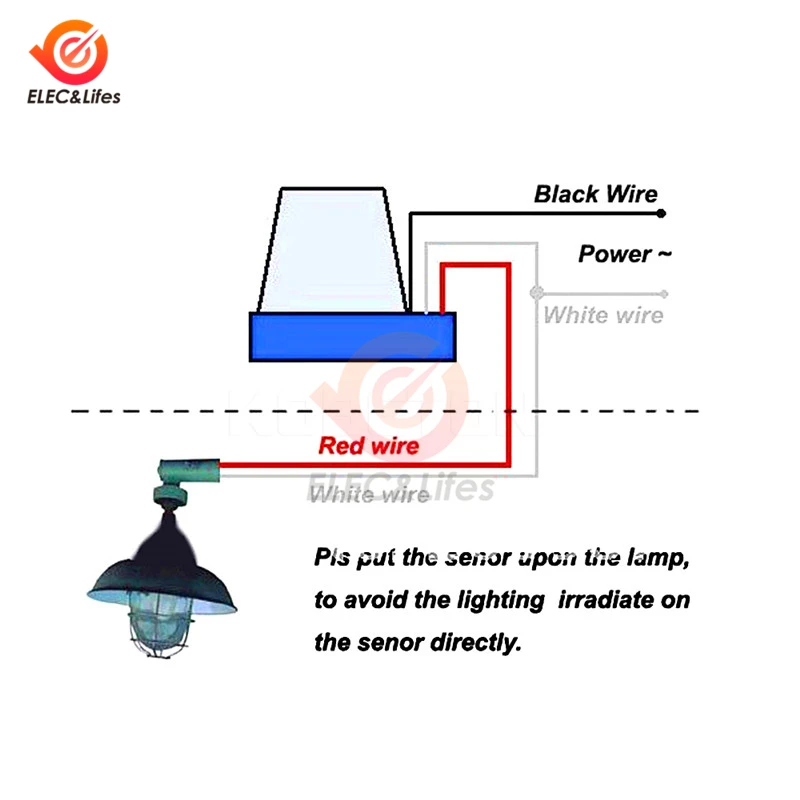 Photocell Street Lamp Light Switch AC 220V 10A AC/DC 12V 24V Automatic ON-OFF Switch Controller Photoswitch Sensor Switch