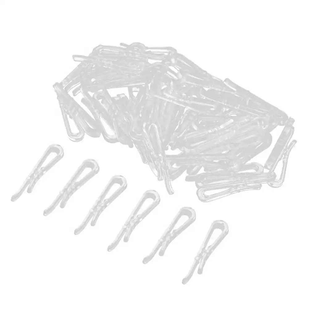 100/500/1000PCS Alligator Clips U Shape Clear Garment Transparent Shirt Pin Garment Sock Suspender Clips Garment Accessories