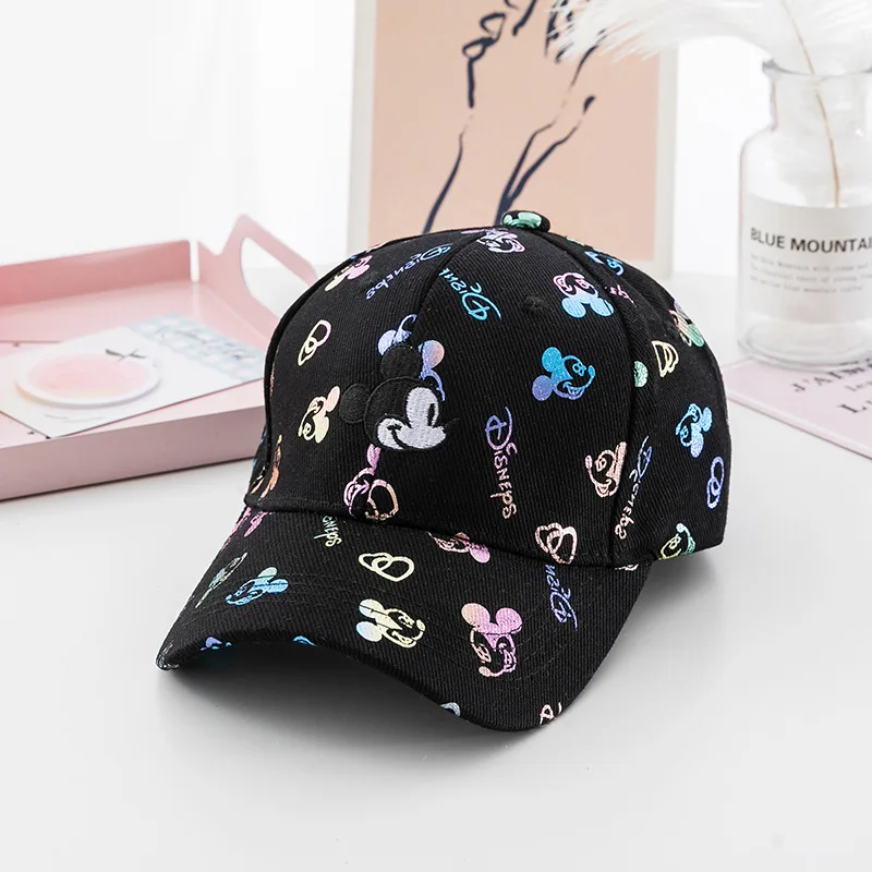 Disney Plus-Sombrero de Mickey Mouse para niños y niñas, gorras de béisbol ajustables de Minnie Mouse para adultos, regalo de cumpleaños, 4 a 10 años