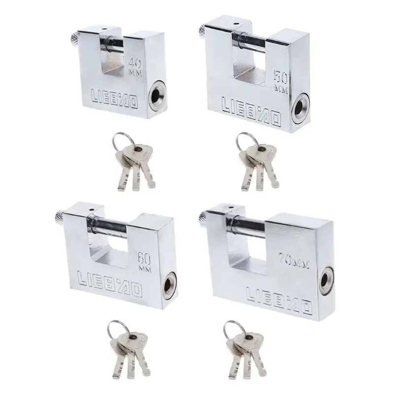 Stainless Steel Burglar Padlock Security Safety Lock Antique Horizontal Opening