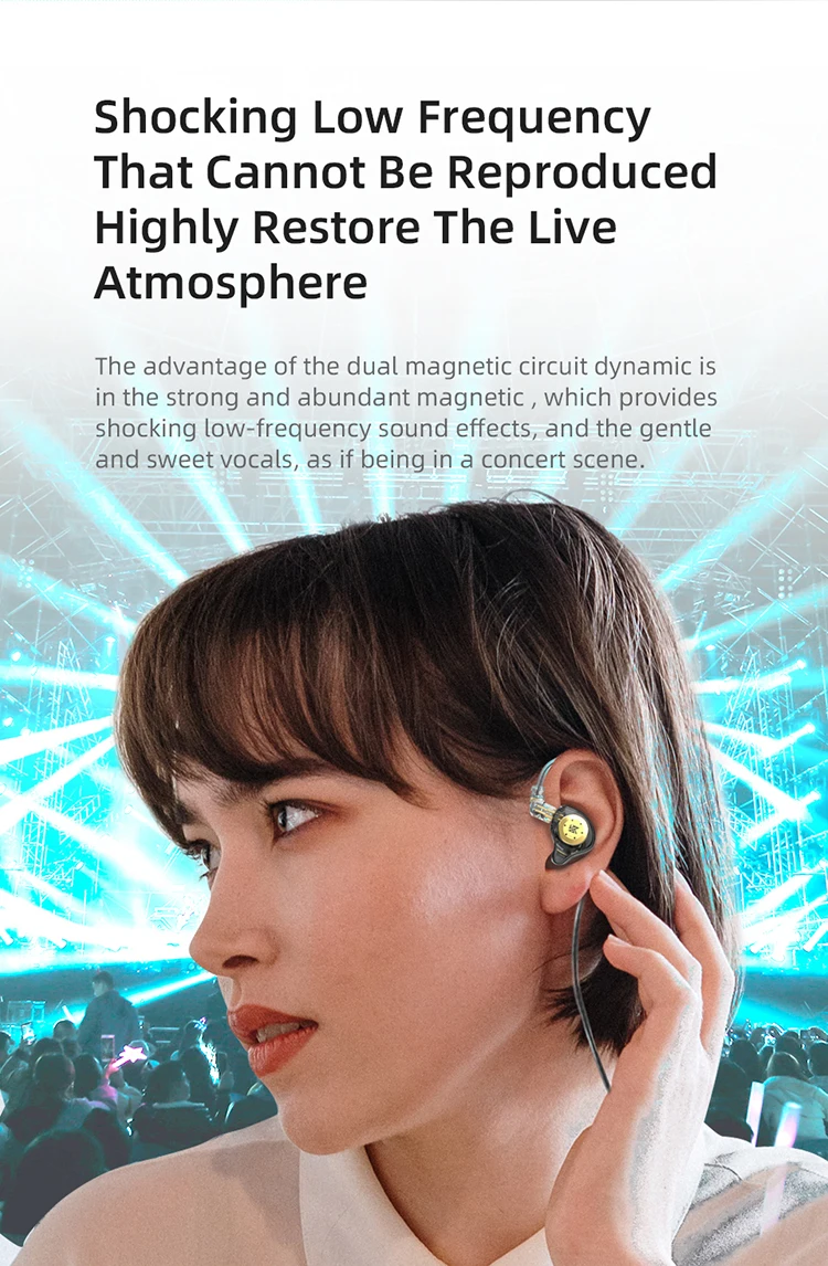 KZ EDX PRO In-Ear-Kopfhörer, dynamische Kopfhörer, HiFi-Musik, Sport-Ohrhörer, Sport-Headset mit Geräuschunterdrückung, KZ EDX PRO DQ6 ZS10PRO MT1 – Detail 5