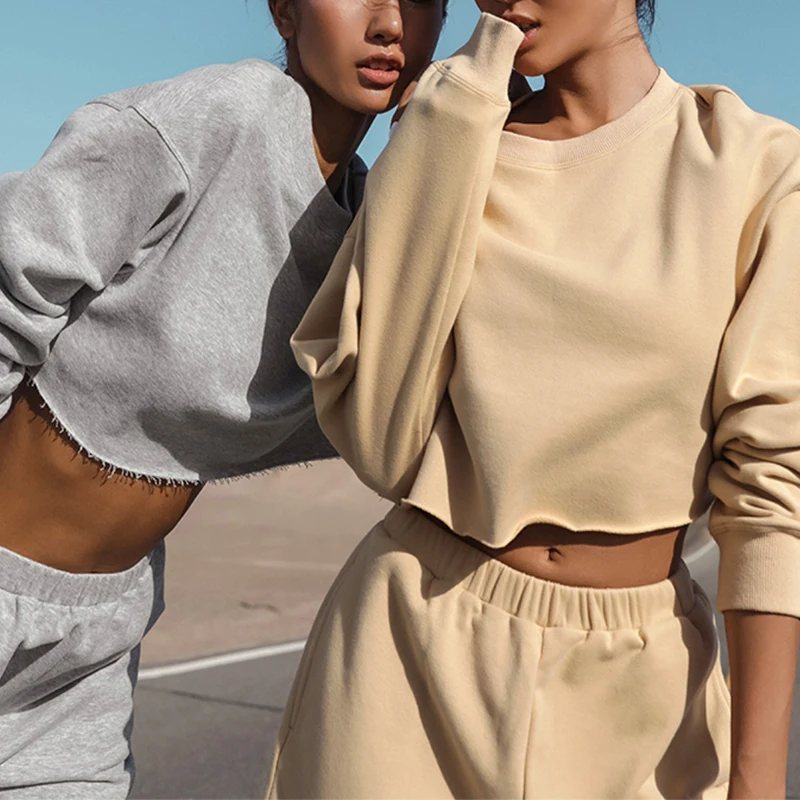 Two Piece Set Casual Fleece Tracksuit Women Winter 2026 Women's Sets Oversized Hooded Long Sleeve Hoodie Sport Pants Lady Suit